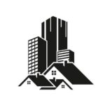 baixar vetor de modelo de design de ícone de logotipo imobiliário gratuitamente